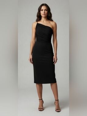 NWT Calvin Klein Black One-Shoulder Dress
